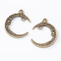 Zinc Alloy Moon Charm Pendant No.186421 for DIY Necklace Bracelet Jewelry Making view 3