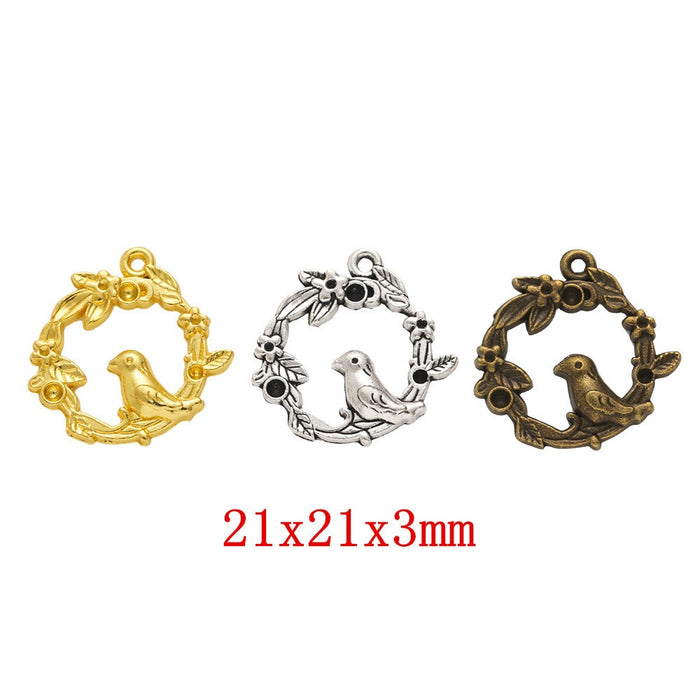 Zinc Alloy Bird Cage Charm Pendant No.410032 for DIY Necklace Bracelet Jewelry Making