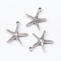 Zinc Alloy Starfish Charm Pendant No.024521 for DIY Necklace Bracelet Jewelry Making view 3