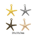 Zinc Alloy Starfish Charm Pendant No.024521 for DIY Necklace Bracelet Jewelry Making view 1
