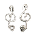 Zinc Alloy Music Skull Charm Pendant for DIY Necklace Bracelet Jewelry Making view 2
