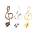 Zinc Alloy Music Skull Charm Pendant for DIY Necklace Bracelet Jewelry Making view 5