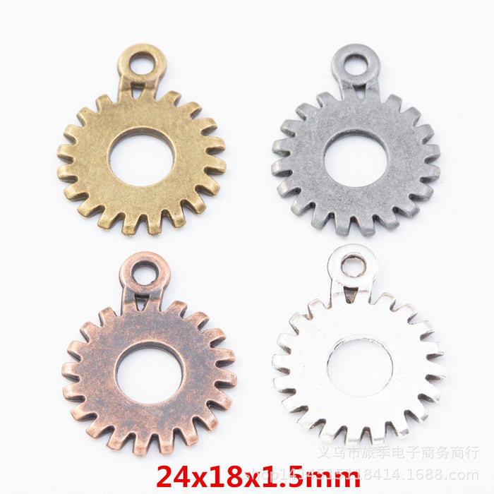 Zinc Alloy Gear Charm Pendant No.052865 for DIY Necklace Bracelet Jewelry Making