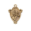 Zinc Alloy Rose Charm Pendant No.926535 for DIY Necklace Bracelet Jewelry Making view 3