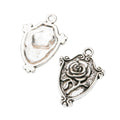 Zinc Alloy Rose Charm Pendant No.926535 for DIY Necklace Bracelet Jewelry Making view 2