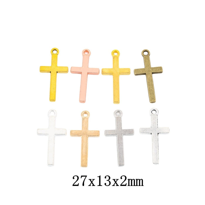 Zinc Alloy Cross Charm Pendant No.933962 for DIY Necklace Bracelet Jewelry Making