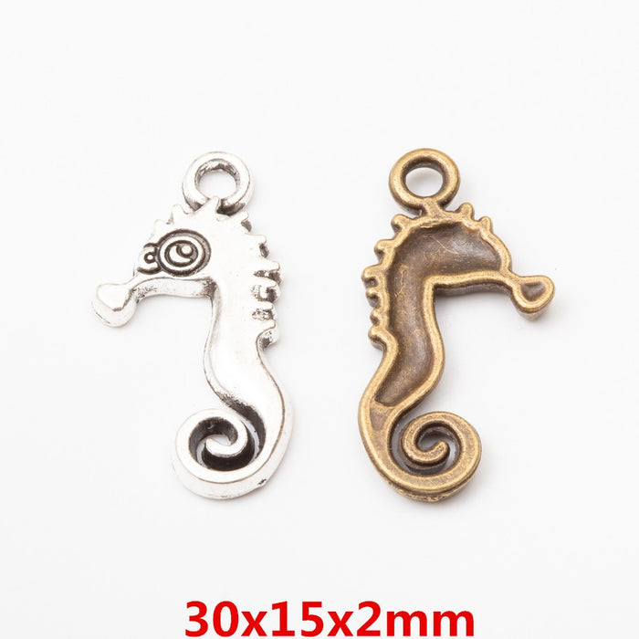 Zinc Alloy Seahorse Charm Pendant No.446217 for DIY Necklace Bracelet Jewelry Making