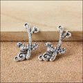 Antique Silver Zinc Alloy Squirrel Charm Pendant No.426819 for DIY Necklace Bracelet Jewelry Making view 2