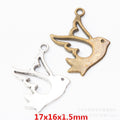 Zinc Alloy Bird Charm Pendant No.534867 for DIY Necklace Bracelet Jewelry Making view 1