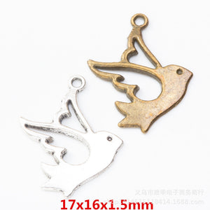 Zinc Alloy Bird Charm Pendant No.534867 for DIY Necklace Bracelet Jewelry Making