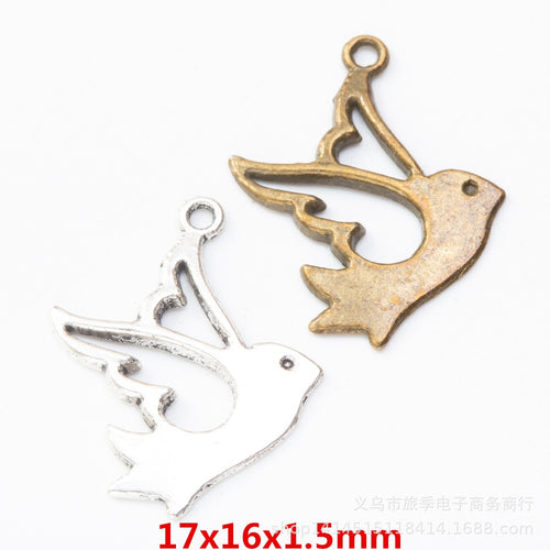 Zinc Alloy Bird Charm Pendant No.534867 for DIY Necklace Bracelet Jewelry Making