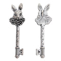 Zinc Alloy Rabbit Key Charm Pendant for DIY Necklace Bracelet Jewelry Making view 3