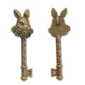 Zinc Alloy Rabbit Key Charm Pendant for DIY Necklace Bracelet Jewelry Making view 2