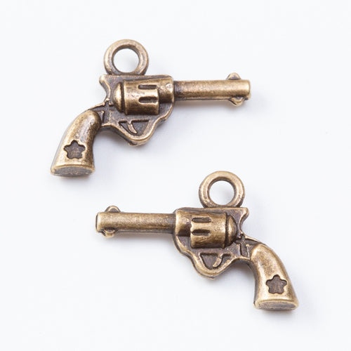 Zinc Alloy Pistol Charm Pendant No.528035 for DIY Necklace Bracelet Jewelry Making