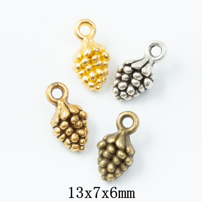 Zinc Alloy Pine Cone Charm Pendant No.882302 for DIY Necklace Bracelet Jewelry Making
