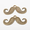 Zinc Alloy Mustache Charm Pendant for DIY Necklace Bracelet Jewelry Making view 2