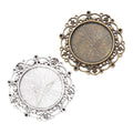 25mm Zinc Alloy Round Bezel Charm Pendant No.534311 for DIY Necklace Bracelet Jewelry Making view 4