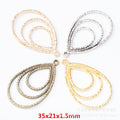 Zinc Alloy Teardrop Charm Pendant No.659726 for DIY Necklace Bracelet Jewelry Making view 1