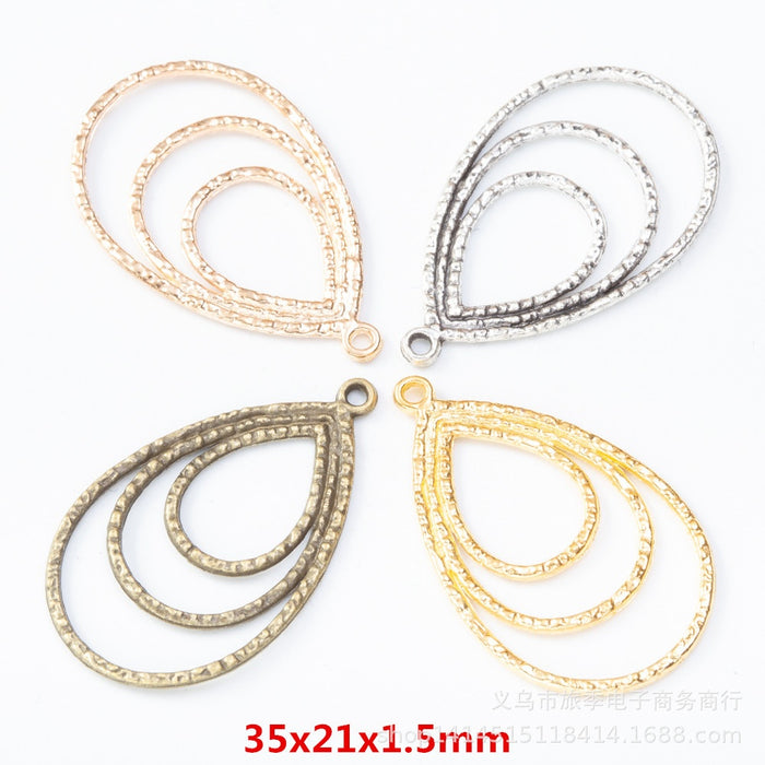 Zinc Alloy Teardrop Charm Pendant No.659726 for DIY Necklace Bracelet Jewelry Making
