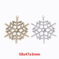 Zinc Alloy Snowflake Charm Pendant No.653008 for DIY Necklace Bracelet Jewelry Making view 1