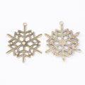 Zinc Alloy Snowflake Charm Pendant No.653008 for DIY Necklace Bracelet Jewelry Making view 3