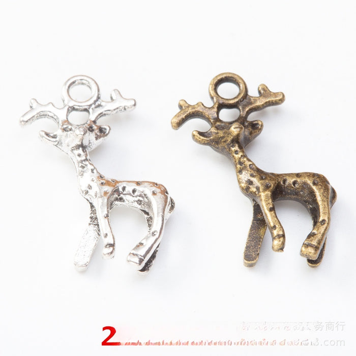 Zinc Alloy Deer Charm Pendant No.170959 for DIY Necklace Bracelet Jewelry Making