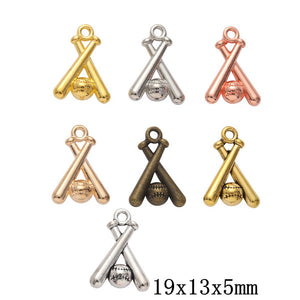Zinc Alloy Baseball Charm Pendant No.974646 for DIY Necklace Bracelet Jewelry Making