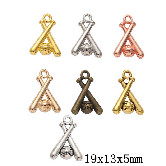 Zinc Alloy Baseball Charm Pendant No.974646 for DIY Necklace Bracelet Jewelry Making