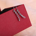 Elegant Korean Big Dipper Seven Star Alloy Rhinestone Chain Tassel Drop Hook Jewelry Earrings view 1