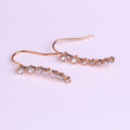 Elegant Korean Big Dipper Seven Star Alloy Rhinestone Chain Tassel Drop Hook Jewelry Earrings view 4