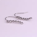 Elegant Korean Big Dipper Seven Star Alloy Rhinestone Chain Tassel Drop Hook Jewelry Earrings view 3
