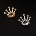 Gold Rhinestone Small Crown Brooch, Unisex Suit Shirt Collar Pin Jewelry view 1