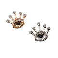 Gold Rhinestone Small Crown Brooch, Unisex Suit Shirt Collar Pin Jewelry view 4