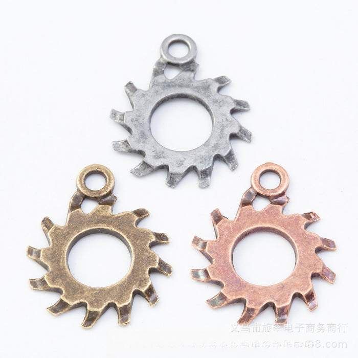 Zinc Alloy Gear Charm Pendant No.693247 for DIY Necklace Bracelet Jewelry Making