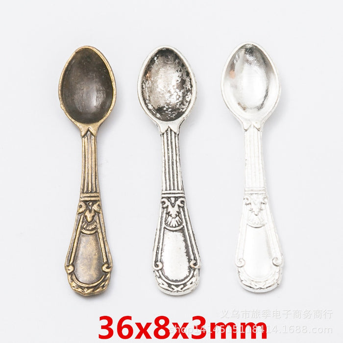 Zinc Alloy Spoon Charm Pendant No.999777 for DIY Necklace Bracelet Jewelry Making