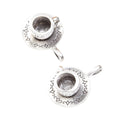 Zinc Alloy Coffee Cup Charm Pendant for DIY Necklace Bracelet Jewelry Making view 3