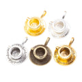 Zinc Alloy Coffee Cup Charm Pendant for DIY Necklace Bracelet Jewelry Making view 5