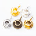 Zinc Alloy Coffee Cup Charm Pendant for DIY Necklace Bracelet Jewelry Making view 1