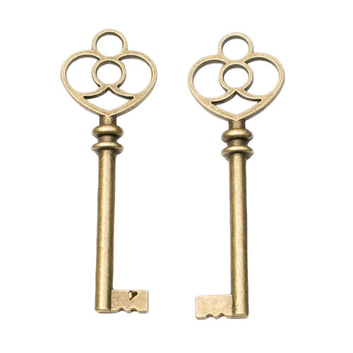 Zinc Alloy Key Charm Pendant No.747104 for DIY Necklace Bracelet Jewelry Making