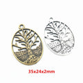 Zinc Alloy Tree Of Life Charm Pendant No.678234 for DIY Necklace Bracelet Jewelry Making view 1