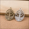 Zinc Alloy Tree Of Life Charm Pendant No.678234 for DIY Necklace Bracelet Jewelry Making view 4