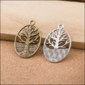 Zinc Alloy Tree Of Life Charm Pendant No.678234 for DIY Necklace Bracelet Jewelry Making view 5
