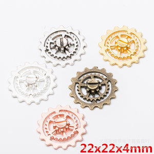 Zinc Alloy Gear Charm Pendant No.191949 for DIY Necklace Bracelet Jewelry Making