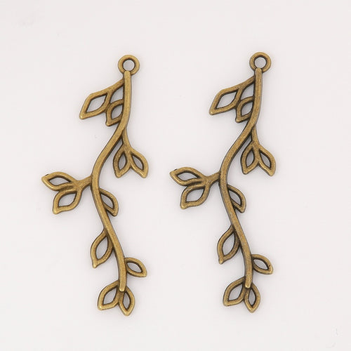 Zinc Alloy Branch Leaves Jewelry Findings Accessories for DIY Jewelry Making
