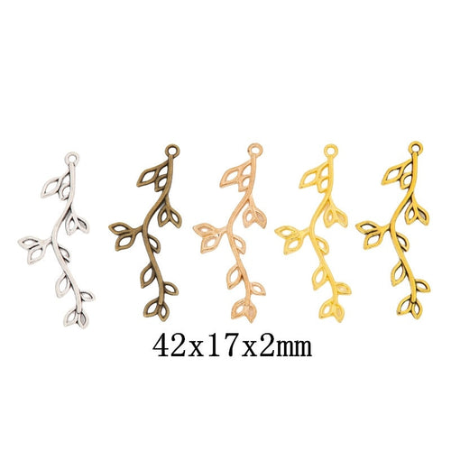 Zinc Alloy Branch Leaves Jewelry Findings Accessories for DIY Jewelry Making