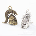 DIY Vintage Alloy Jewelry Accessory Roman Helmet Pendant Charm For Necklace Making view 1