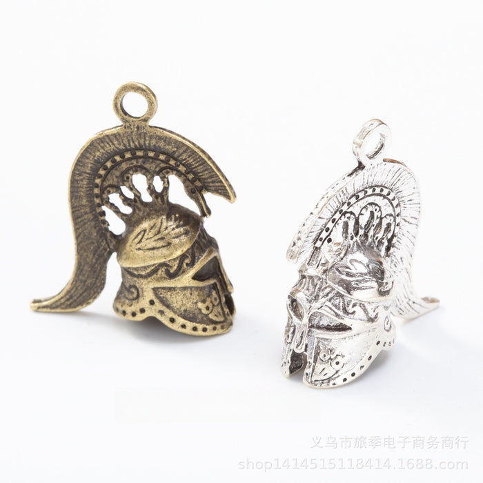 DIY Vintage Alloy Jewelry Accessory Roman Helmet Pendant Charm For Necklace Making