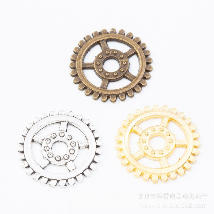 Zinc Alloy Gear Charm Pendant No.977547 for DIY Necklace Bracelet Jewelry Making