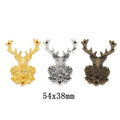 Zinc Alloy Deer Head Charm Pendant No.050634 for DIY Necklace Bracelet Jewelry Making view 1