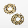 Zinc Alloy Floral Ring Charm Pendant for DIY Necklace Bracelet Jewelry Making view 3